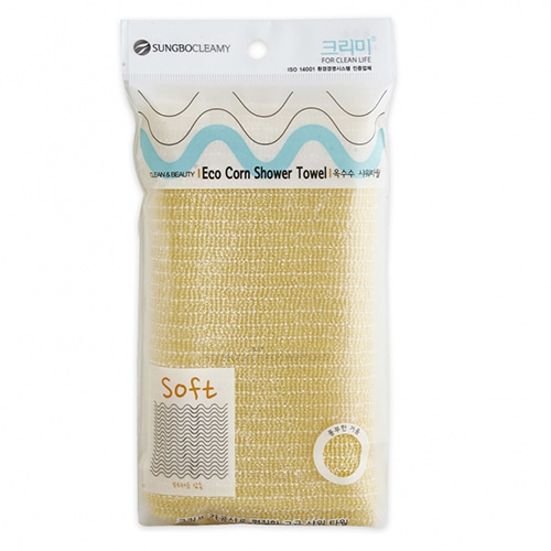 Мочалка для душа Clean &amp; Beauty Eco Corn (желтая) Sungbo Cleamy Clean & Beauty Eco Corn Shower Towel 25х100