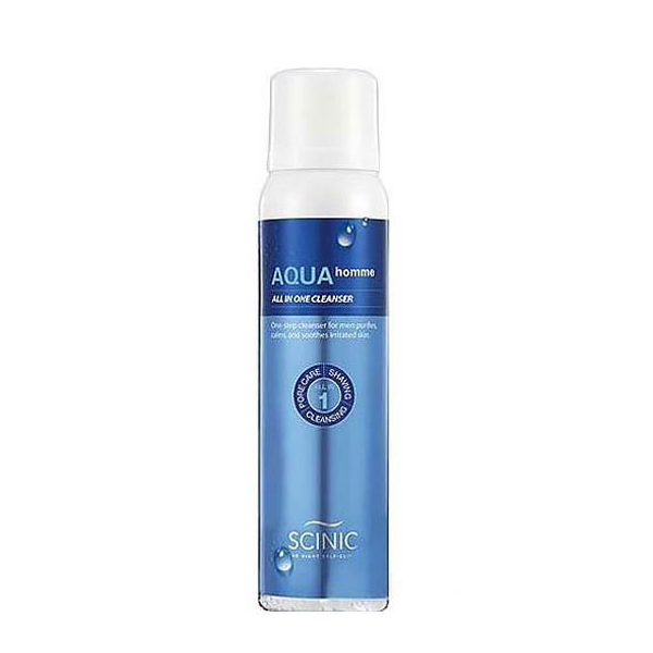 Мужская крем-пенка для бритья и умывания, 100мл Scinic Aqua Homme All In One