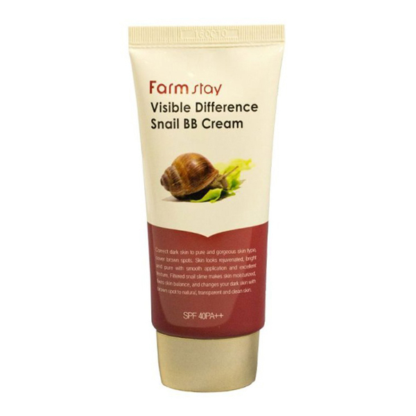 Восстанавливающий ББ крем с экстрактом улитки  FarmStay Visible Difference Snail BB Cream