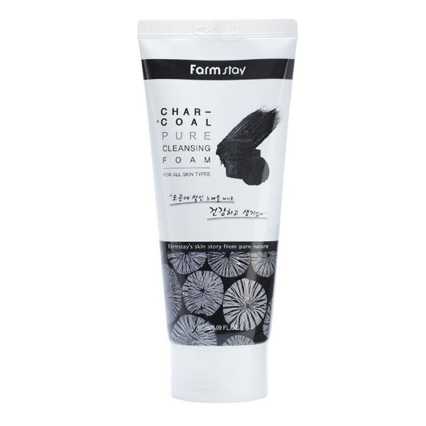 Пенка с древесным углем FarmStay Charcoal Pure Cleansing Foam