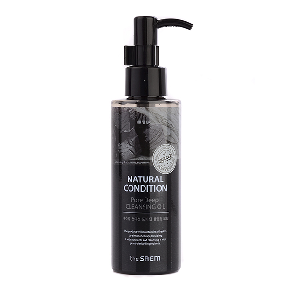 Гидрофильное масло с углем The Saem Natural Condition Pore Deep Cleansing Oil