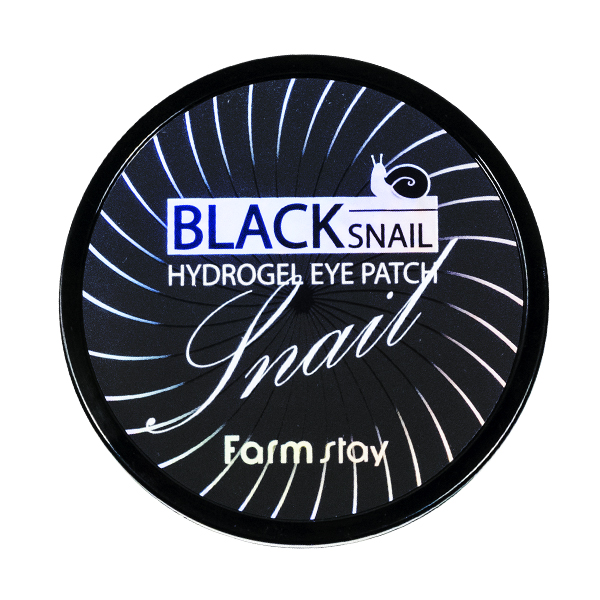 Патчи с муцином черной улитки Farmstay Black Snail Hydrogel Eye Patch