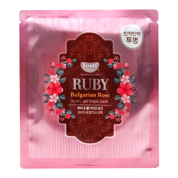 Гидрогелевая маска для лица с экстрактом розы Koelf Hydro Gel Ruby and Bulgarian Rose Mask Pack