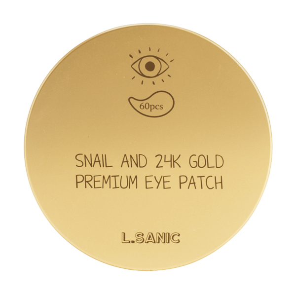 Патчи для глаз с муцином улитки и частичками золота L.Sanic Snail and 24K Gold Premium Eye Patch
