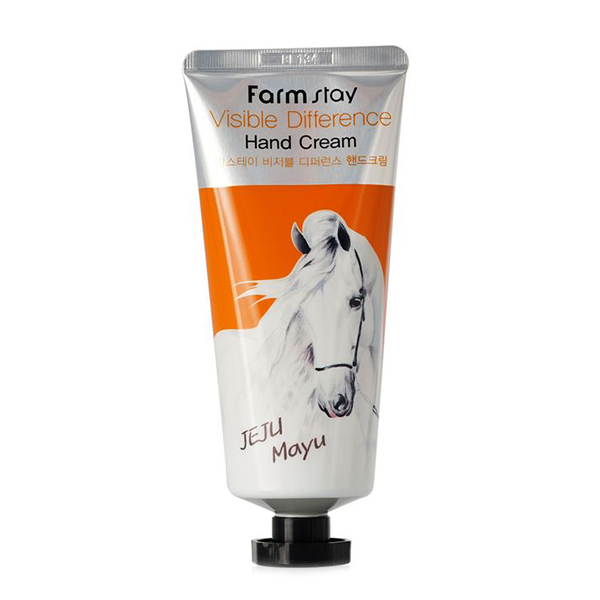 Крем для рук с лошадиным жиром FarmStay Visible Difference Hand Cream Horse Oil