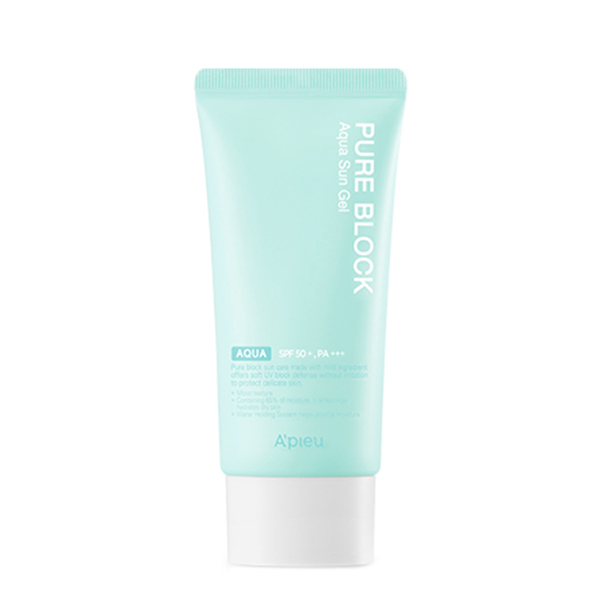 Солнцезащитный крем-гель для лица SPF 50+ PA+++ A'PIEU Pure Block Aqua Sun Gel SPF 50+ PA+++