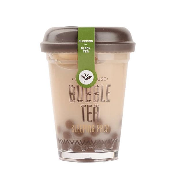 Ночная маска с экстрактом черного чая, 100гр Etude House Bubble Tea Sleeping Pack Black Tea