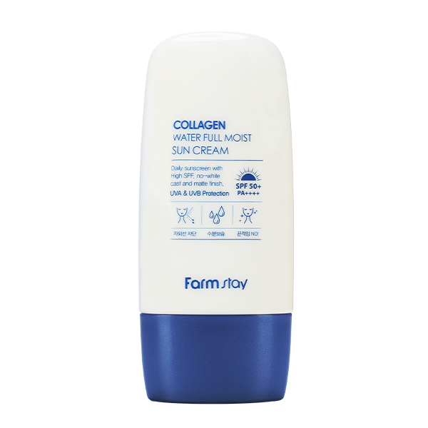 Увлажняющий солнцезащитный крем с коллагеном&nbsp;SPF50+/PA++++ Farmstay Collagen Water Full Moist Sun Cream SPF50+/PA++++