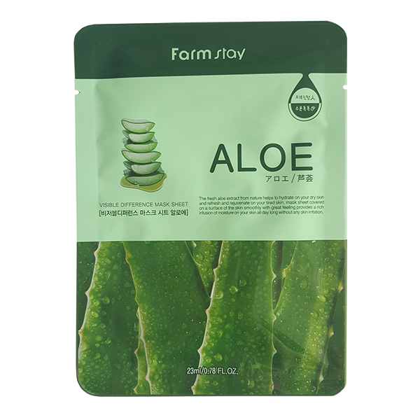 Тканевая маска для лица с алоэ FarmStay Visible Difference Mask Sheet Aloe