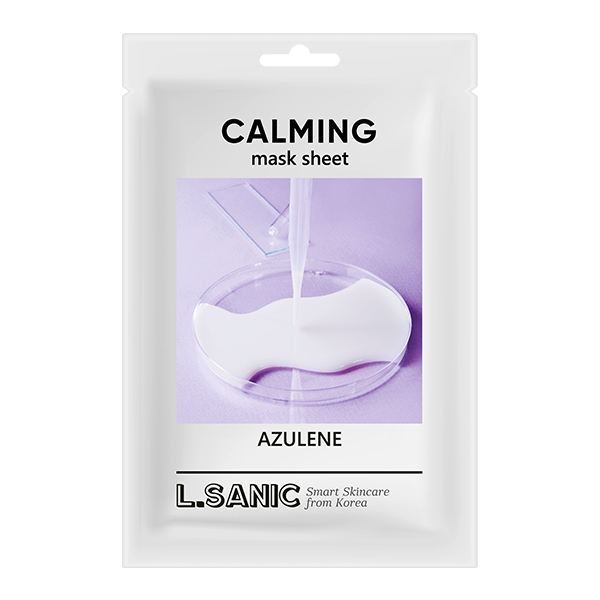 Тканевая маска с азуленом  L.Sanic Azulene Calming Mask Sheet