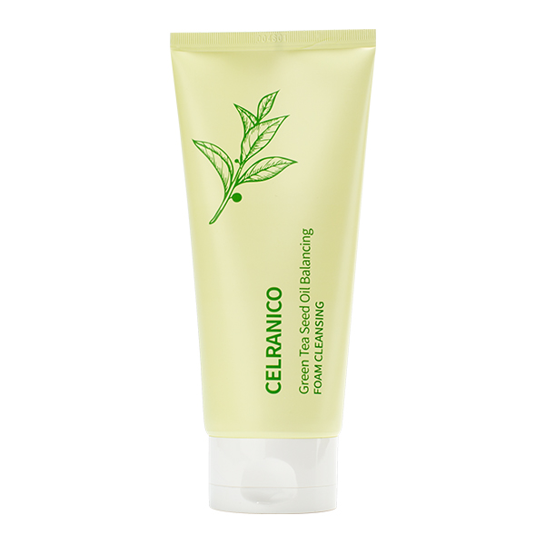 Себорегулирующая пенка с маслом семян зелёного чая CELRANICO Green Tea Seed Oil Balancing Foam Cleansing