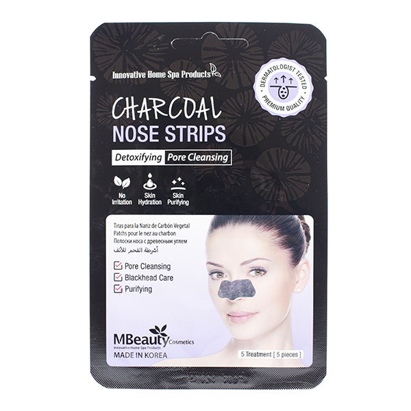 Очищающие патчи от чёрных точек MBeauty Charcoal Nose Strips
