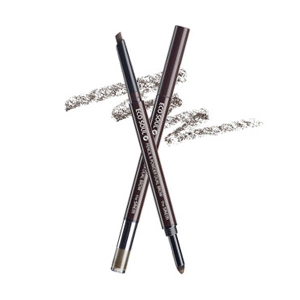 Карандаш-пудра для бровей The Saem Eco Soul Pencil & Powder Dual Brow №02 Deep Brown