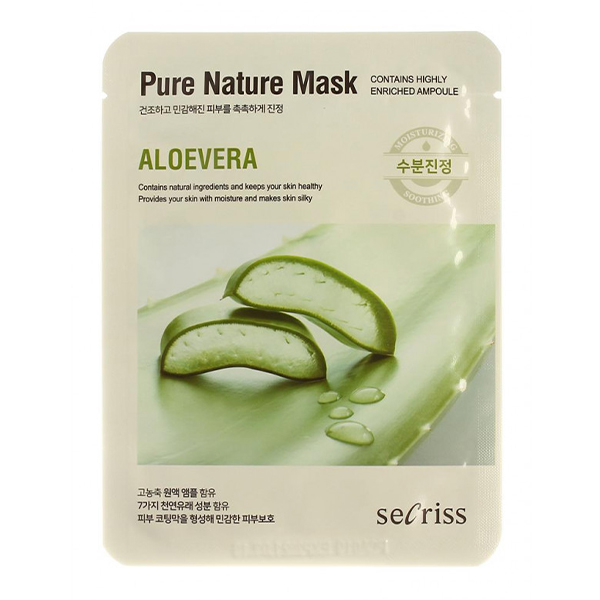 Тканевая маска с алоэ  Anskin Secriss Pure Nature Aloevera Mask Pack