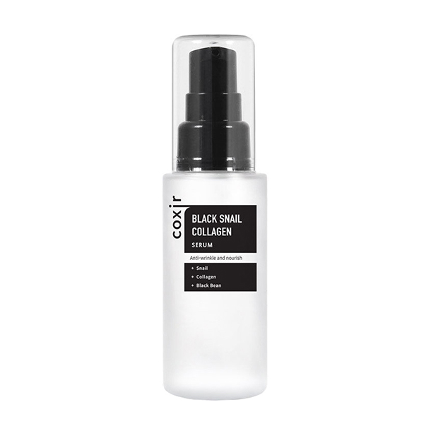 Омолаживающая сыворотка с коллагеном и муцином чёрной улитки Coxir Black Snail Collagen Serum