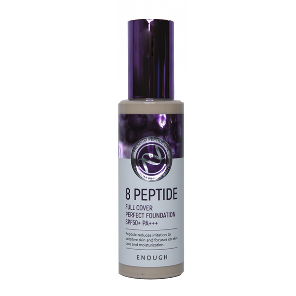 Тональный крем с пептидами Enough 8 Peptide Full Cover Perfect Foundation SPF50+ PA+++ №13
