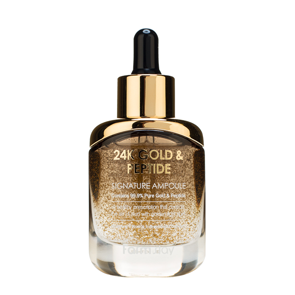 Омолаживающая ампульная сыворотка с золотом и пептидами FarmStay 24K Gold & Peptide Signature Ampoule