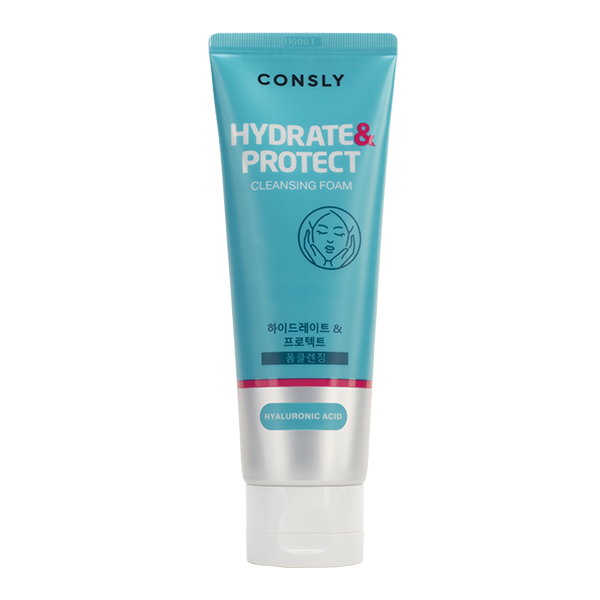 Очищающая пенка для сухой кожи с гиалуроновой кислотой CONSLY Hyaluronic Acid Cleansing Foam Hydrate&Protect