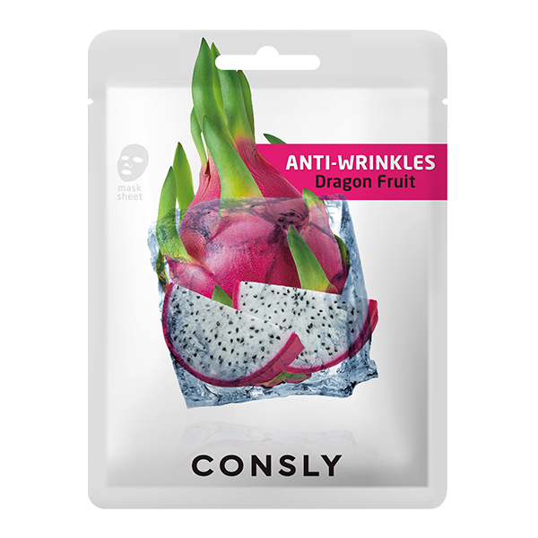 Тканевая маска с экстрактом драконьего фрукта Consly Dragon Fruit Anti-Wrinkles Mask Pack