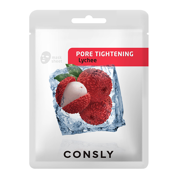 Тканевая маска для сужения пор с экстрактом личи  Consly Lychee Pore-Tightening Mask Pack
