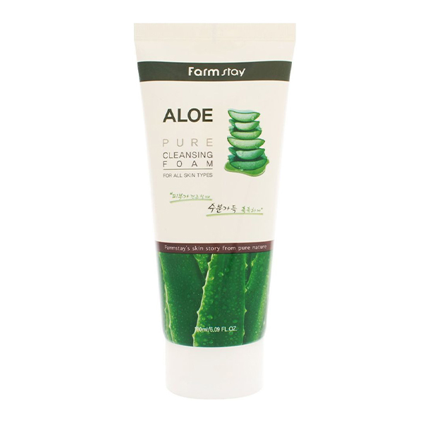 Пенка для умывания с алоэ  FarmStay Aloe Pure Cleansing Foam