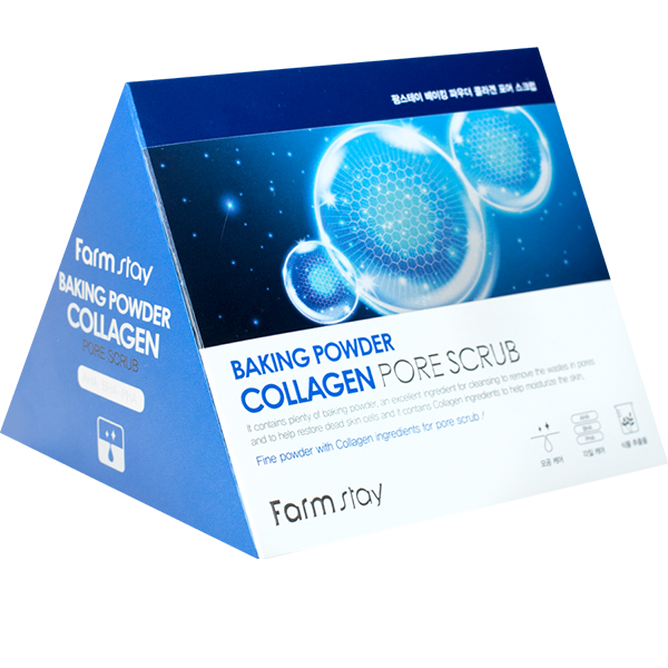 Скраб в пирамидках для очищения пор с содой FarmStay Baking Powder Collagen Pore Scrub