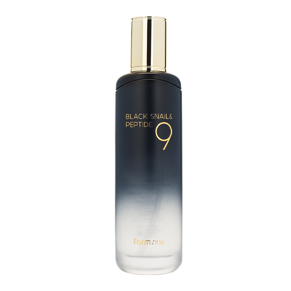 Тонер с улиточным муцином и пептидами  FarmStay Black Snail & Peptide9 Perfect Toner