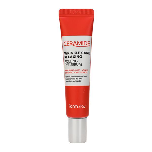 Укрепляющая сыворотка для кожи вокруг глаз с керамидами FarmStay Ceramide Wrinkle Care Relaxing Rolling Eye Serum
