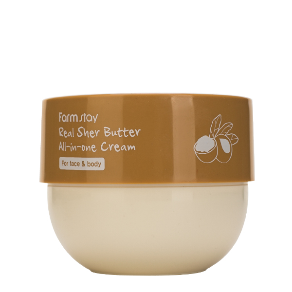 Универсальный питательный крем для лица и тела с маслом ши  FarmStay Real Shea Butter All-In-One Cream