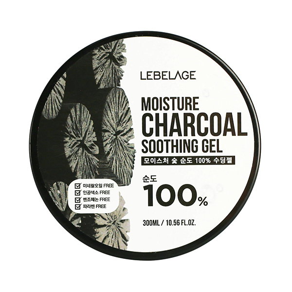 Универсальный гель для лица и тела с чёрным углём Lebelage Moisture Charcoal Soothing Gel