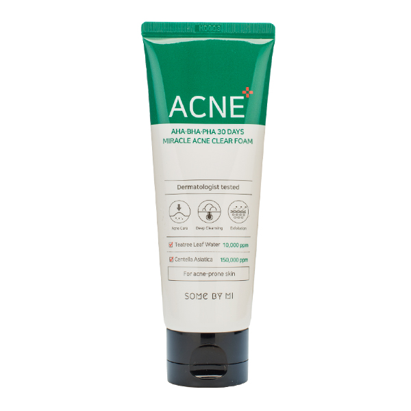 Пенка для проблемной кожи Some By Mi AHA BHA PHA 30 Days Miracle Acne Clear Foam