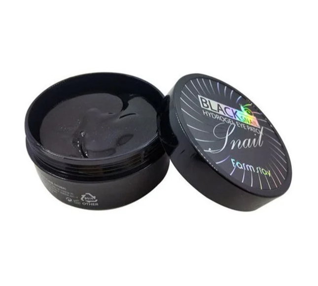 Патчи с муцином черной улитки Farmstay Black Snail Hydrogel Eye Patch