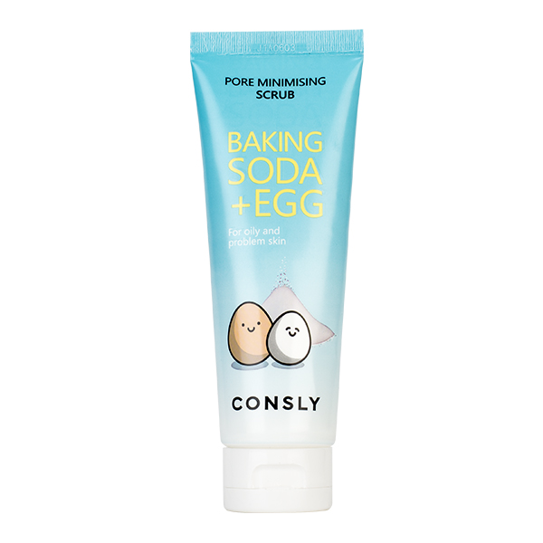 Очищающий скраб с содой и яичным белком  Consly Baking Soda & Egg Pore Minimising Scrub