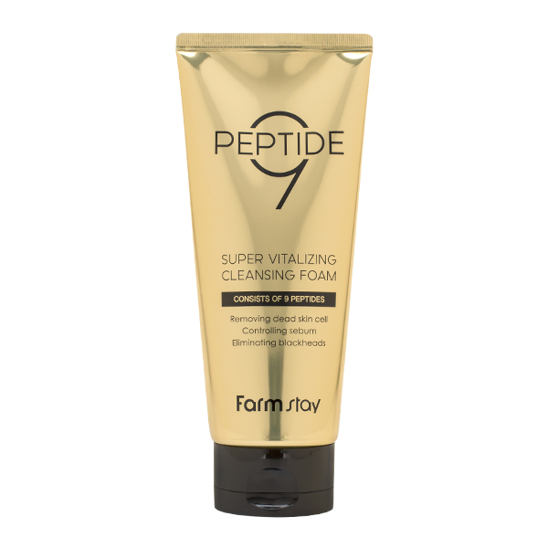 Пенка для умывания с пептидами FarmStay Peptide9 Super Vitalizing Cleansing Foam
