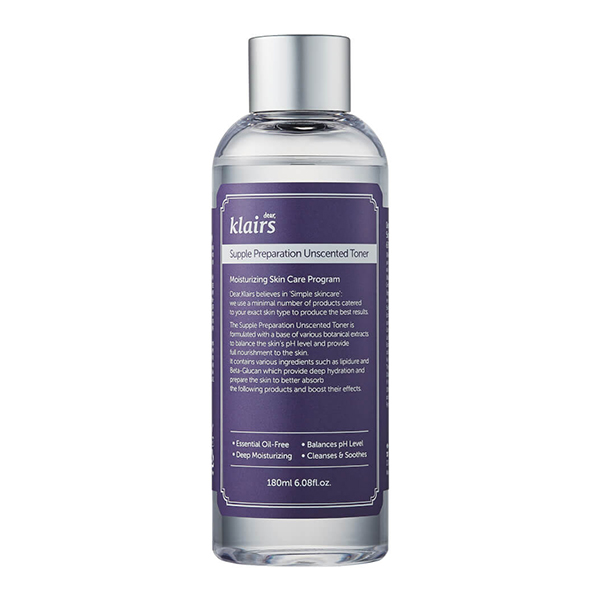 Нейтральный тонер без добавления отдушек Klairs Supple Unscented Toner