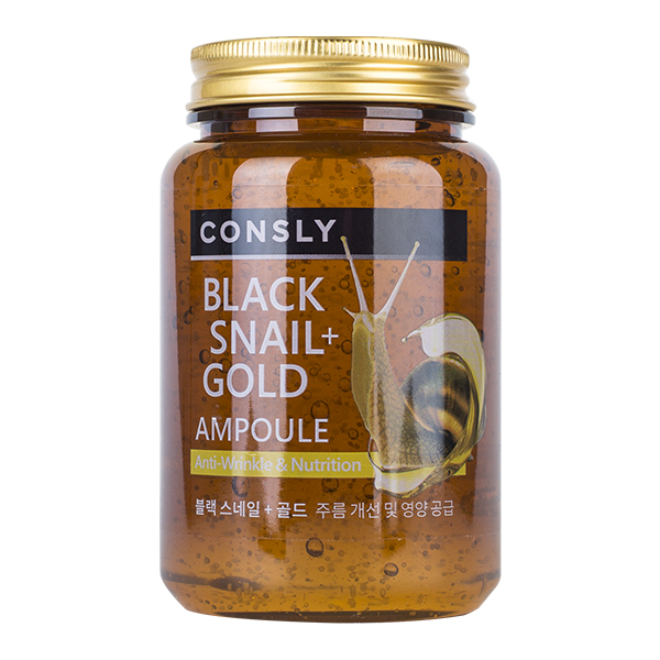 Сыворотка с муцином улитки и золотом Consly Black Snail & 24K Gold All-in-One Ampoule