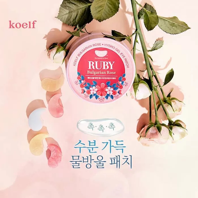 Патчи с маслом болгарской розы Koelf Ruby Bulgarian Rose Hydrogel Eye Patch