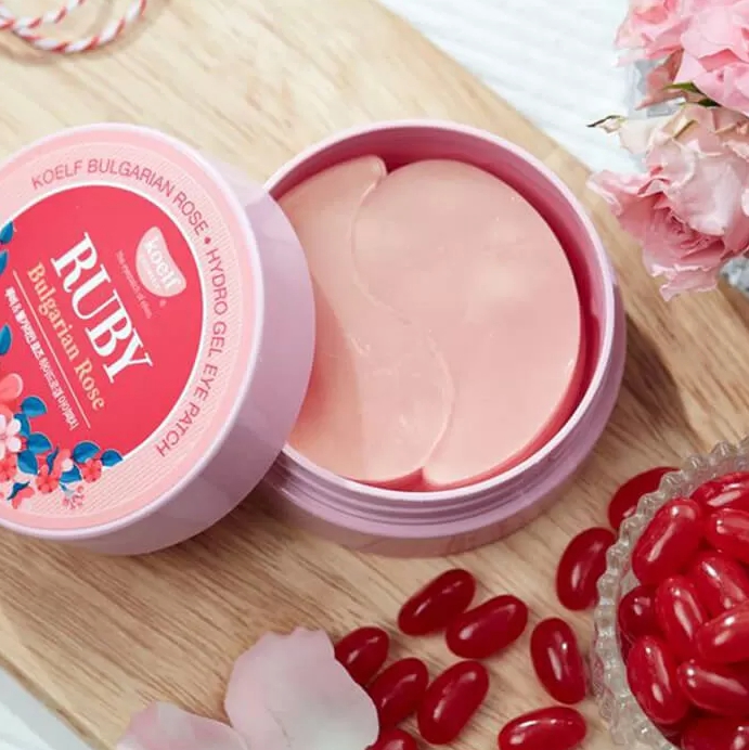 Патчи с маслом болгарской розы Koelf Ruby Bulgarian Rose Hydrogel Eye Patch