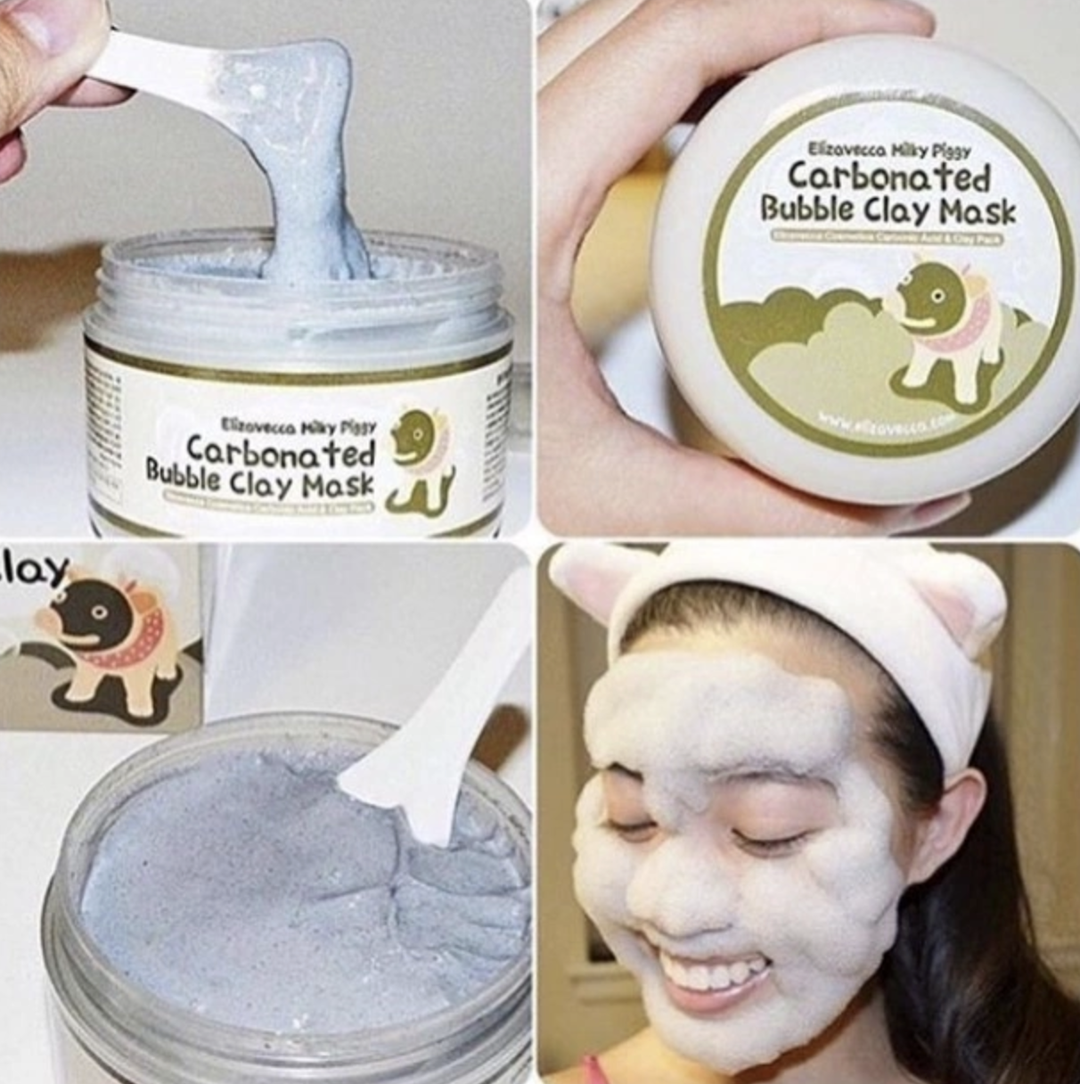 Пузырьковая маска для лица Elizavecca Milky Piggy Carbonated Bubble Clay Mask - фото 9