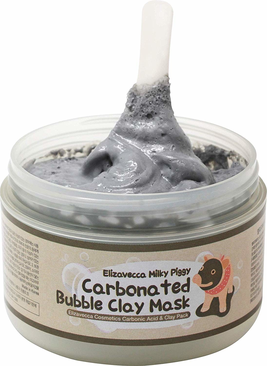 Пузырьковая маска для лица Elizavecca Milky Piggy Carbonated Bubble Clay Mask - фото 8