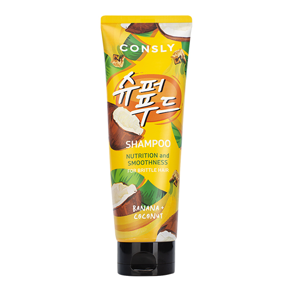 Питательный шампунь с экстрактом банана и кокосовой водой  Consly Banana & Coconut Water Shampoo for Nutrition & Smoothness