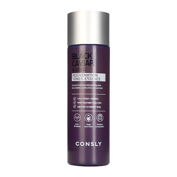 Укрепляющая тонер-эссенция с икрой и золотом Consly Black Caviar & Gold Rejuvenation Toner-Essence