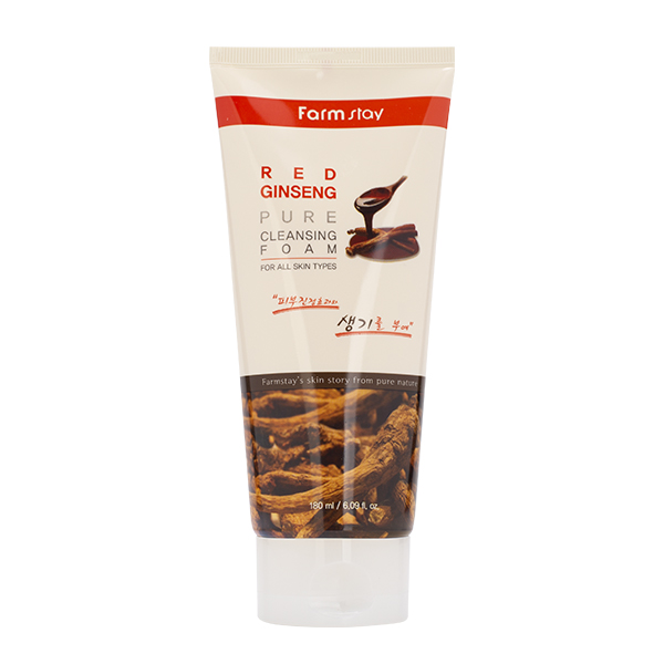 Очищающая пенка с экстрактом женьшеня FarmStay Red Ginseng Pure Cleansing Foam