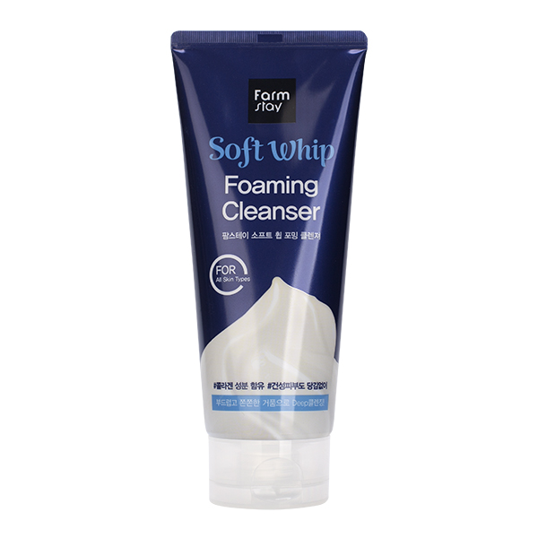 Мягкая очищающая пенка с гиалуроновой кислотой  FarmStay Soft Whip Foaming Cleanser