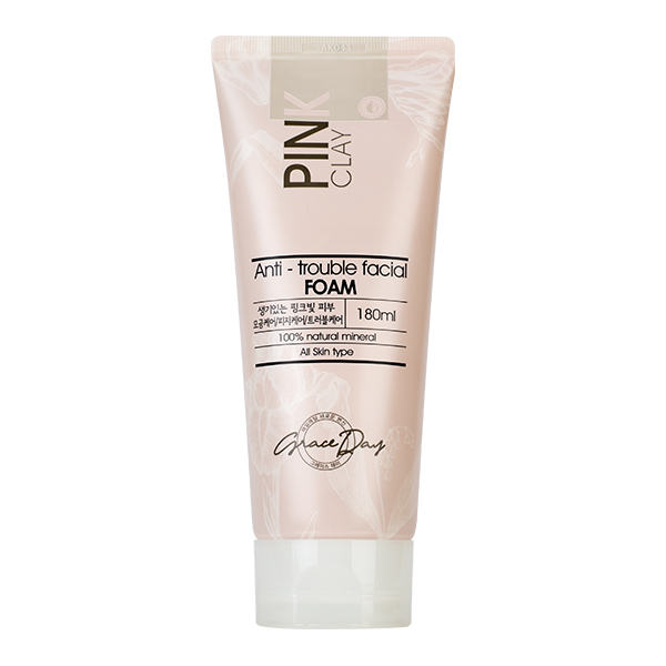 Пенка для умывания с розовой глиной Grace Day Pink Clay Anti-Trouble Facial Foam