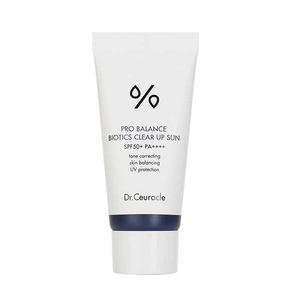 Солнцезащитный крем с тонирующим эффектом  Dr.Ceuracle Pro Balance Biotic Clear Up Sun SPF 50+ PA ++++