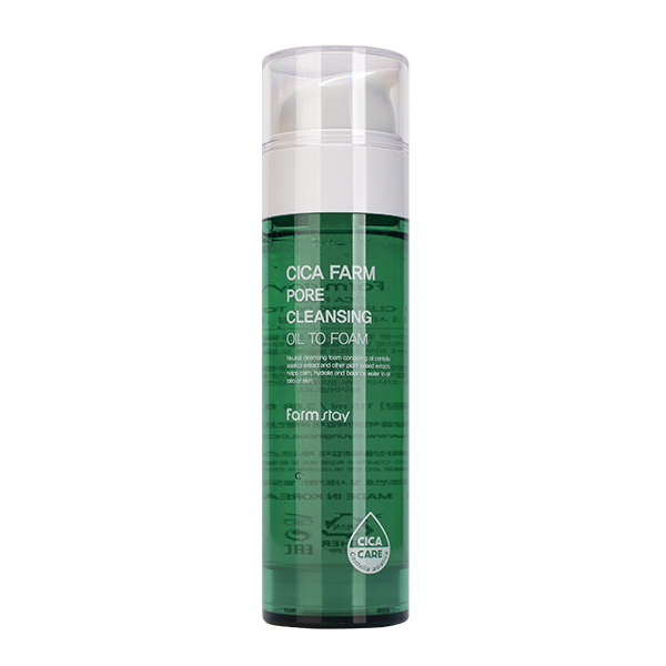 Гидрофильное масло-пенка с центеллой азиатской  FarmStay Cica Farm Pore Cleansing Oil To Foam