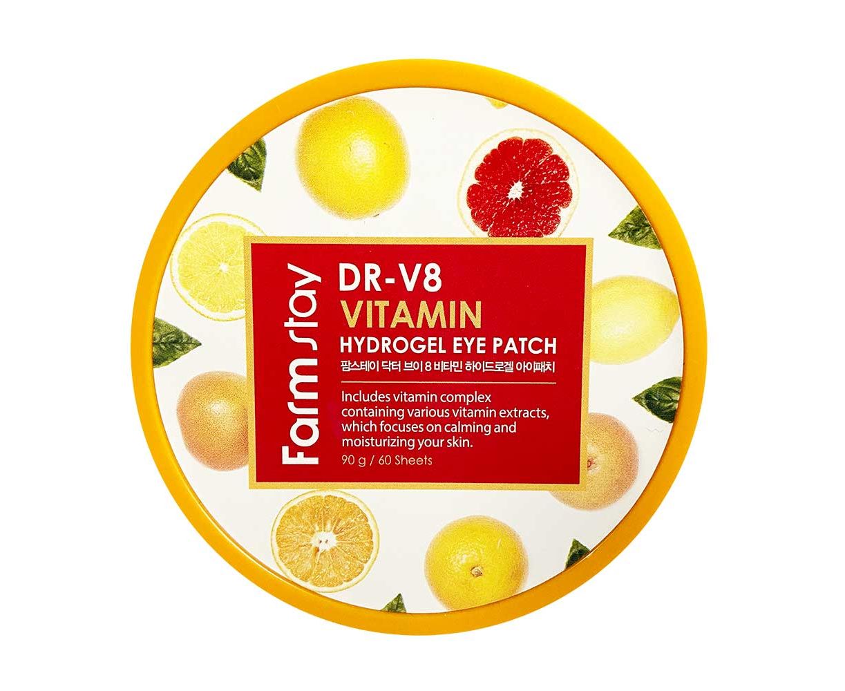 Гидрогелевые патчи для глаз с витаминами  FarmStay DR-V8 Vitamin Hydrogel Eye Patch