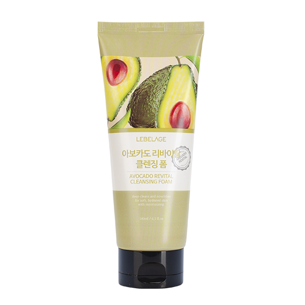 Пенка для умывания с экстрактом авокадо  LEBELAGE Avocado Revital Cleansing Foam