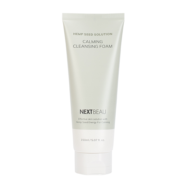 Пенка с маслом конопли для чувствительной кожи  NEXTBEAU Hemp Seed Solution Calming Cleansing Foam
